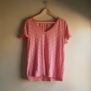 J. CREW pink & white tee
